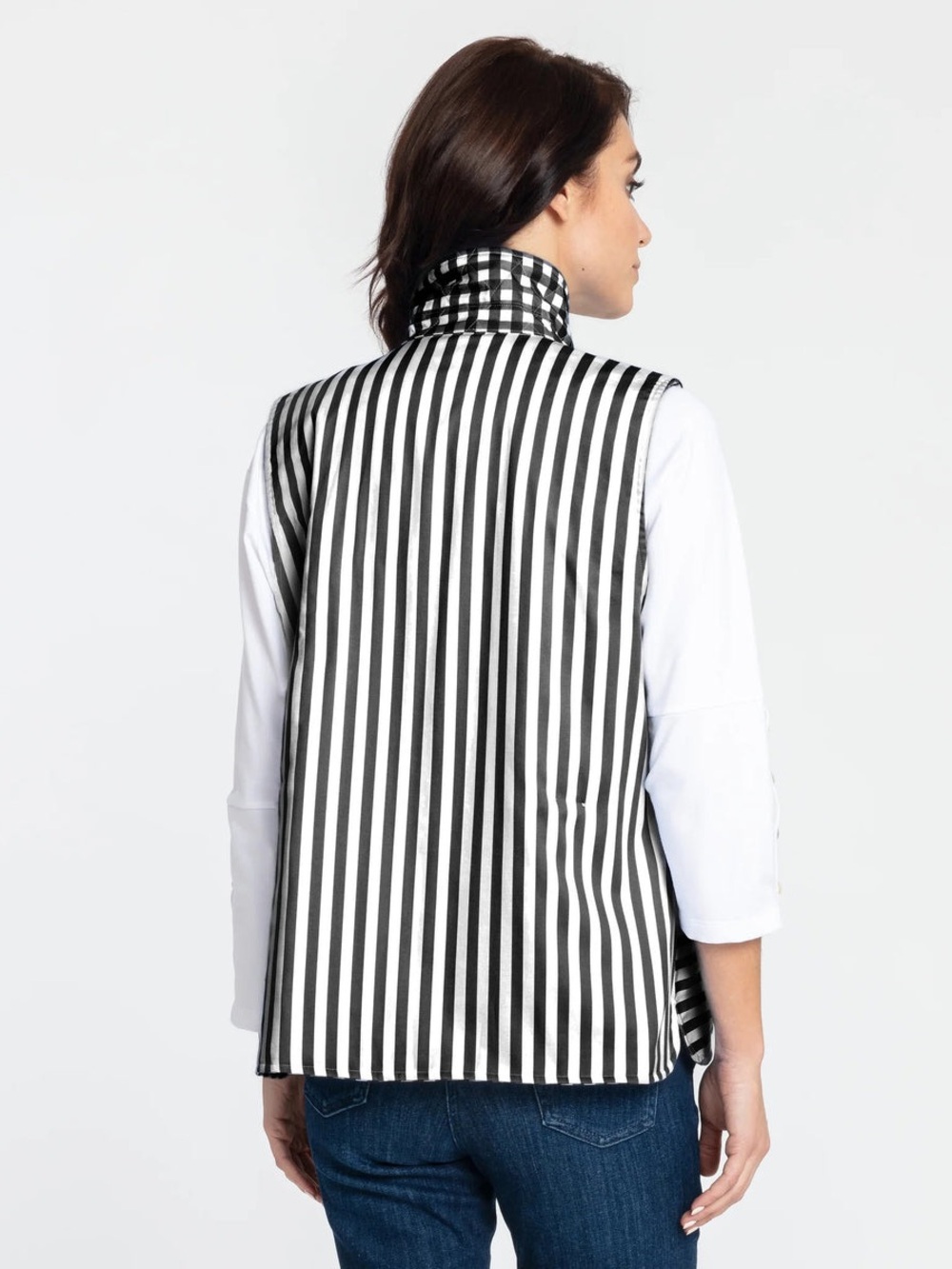 Hinson Wu Black & White Lauren Vest Medium